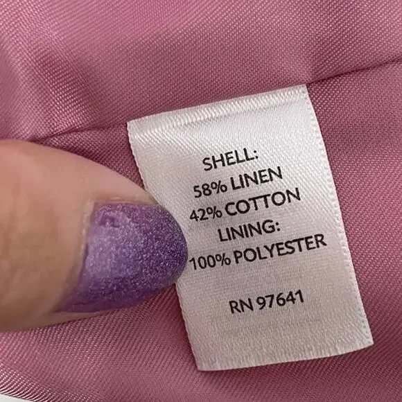 J. Jill Lightweight Jacket Womens Small Dusty Pink Linen Blend Lined Spring Coat - Picture 3 of 11